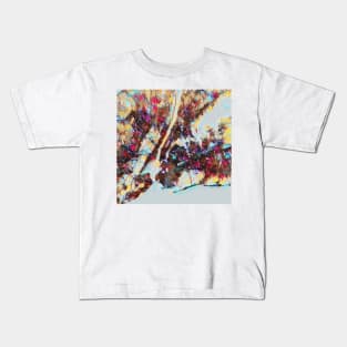 New york map oil paint design Kids T-Shirt